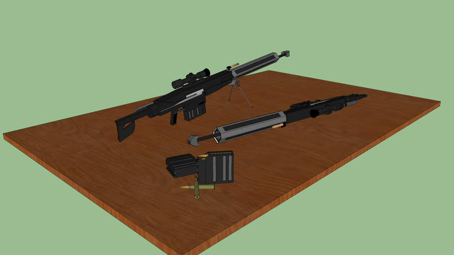 Heavy Anti Tank 14 5 Mm Sniper Rifle M 1 3d Warehouse