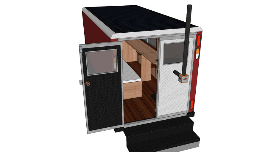 5x8 uhaul camper trailer conversion 3D Warehouse