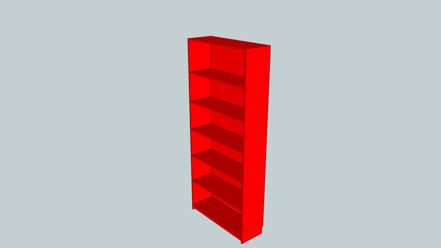 Ikea Billy Bookcase Red 3d Warehouse