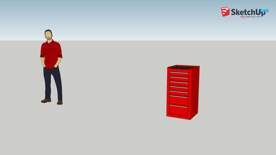 18 in. 7 Drawer End From Harbor Freight 3D Warehouse