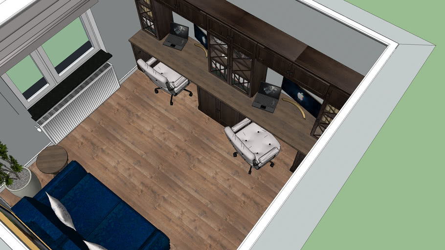 home office for two 3D Warehouse