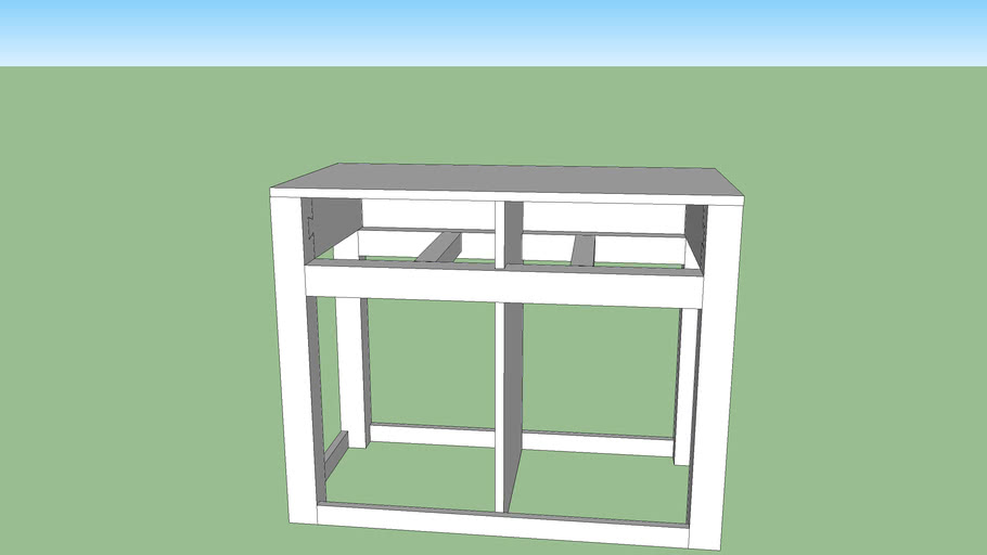 model meja dapur kasar 3D Warehouse