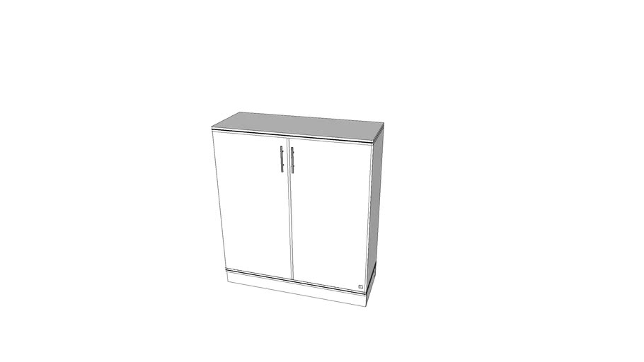 KING Grand Doubleoors counter cabinet -  Jade White