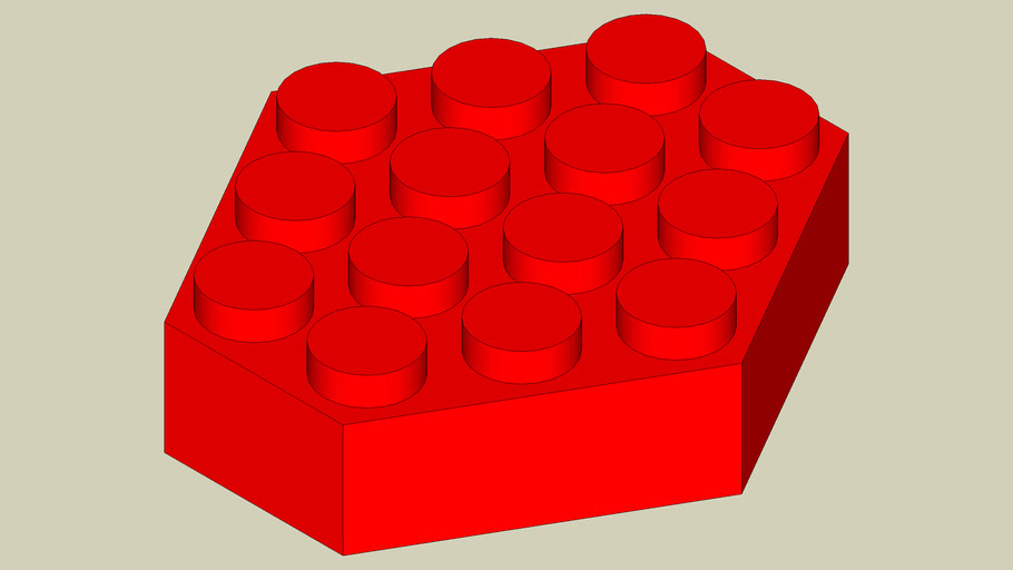 Hexagon Lego 2x3x3 (Rhombus) | 3D Warehouse