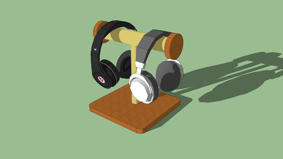 Headphones on stand 3D Warehouse