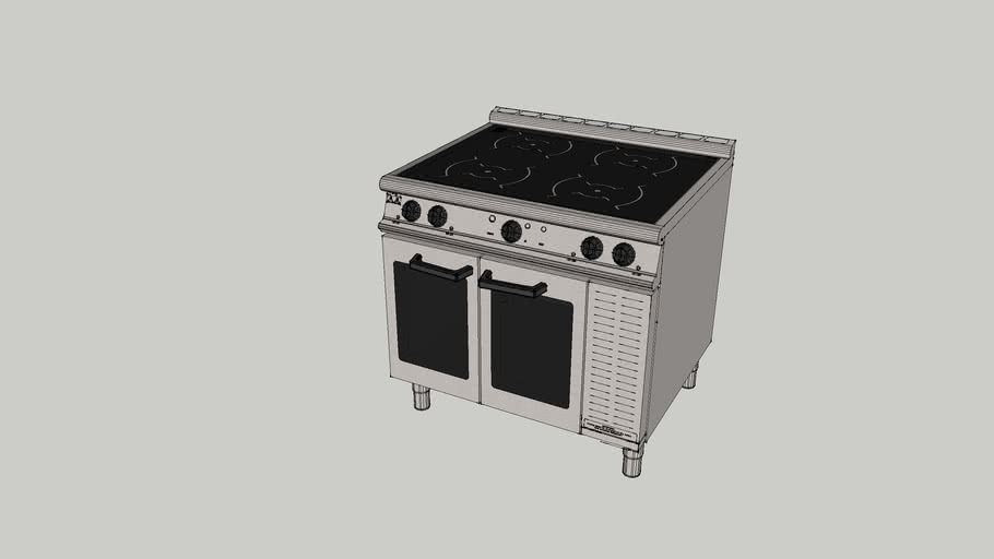 Falcon Dominator E3913i Induction Top Electric Oven Range 3d