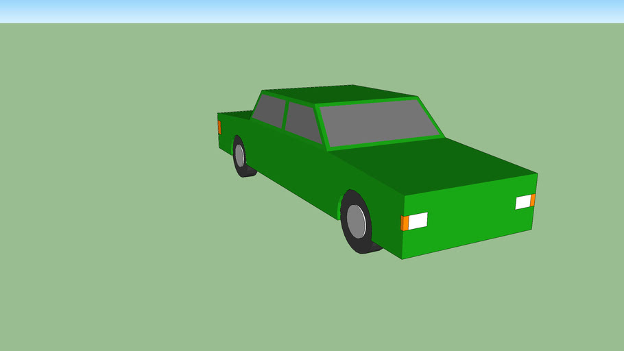 simple green car 3D Warehouse