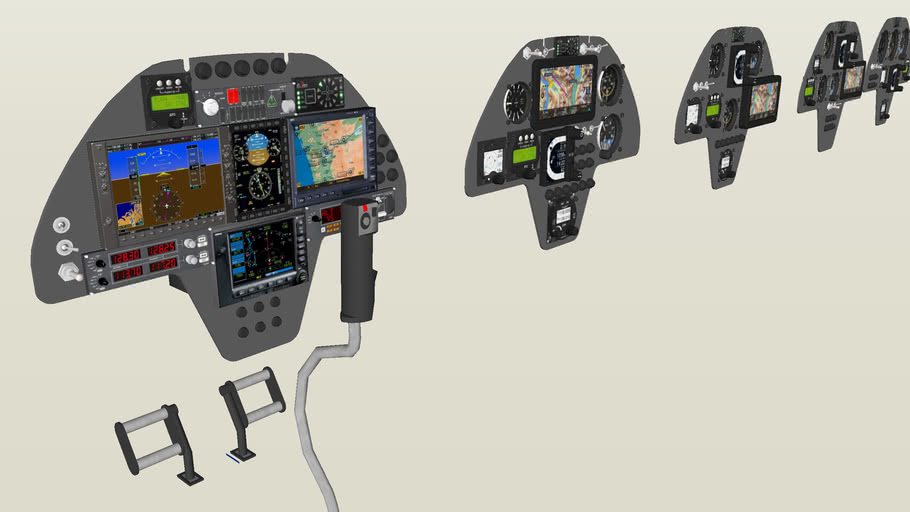 experimental+aircraft+cockpit+instrument+panel 3D Warehouse