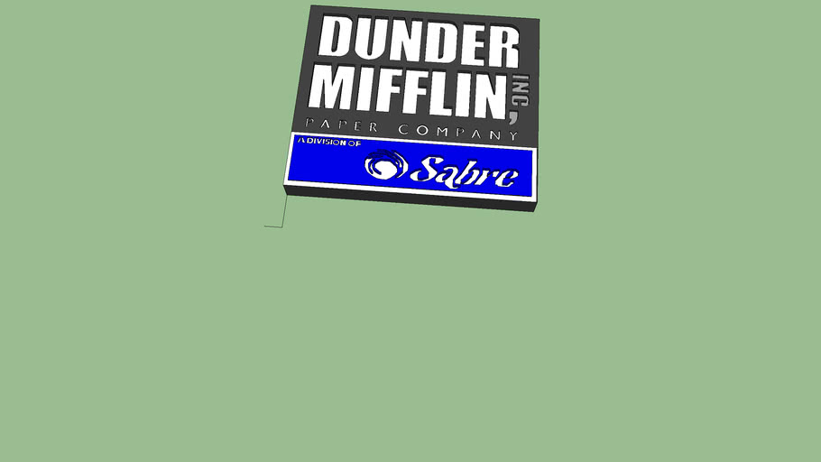 Dunder Mifflin Sign with Sabre | 3D Warehouse