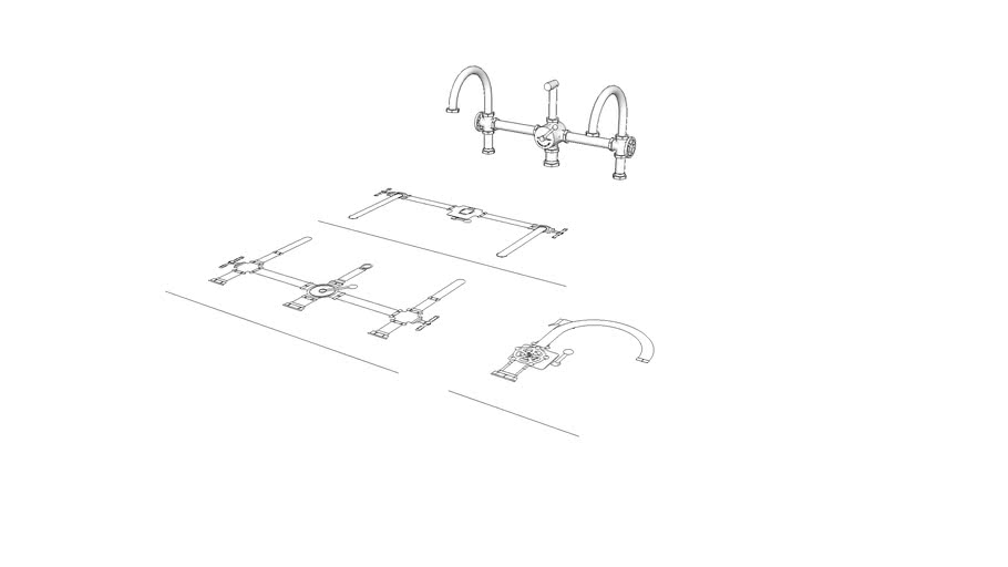 WATERWORKS Regulator Kitchen Faucet 3D Warehouse