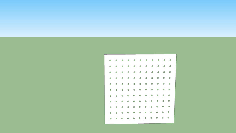 1 ft x 1 ft Pegboard 3D Warehouse