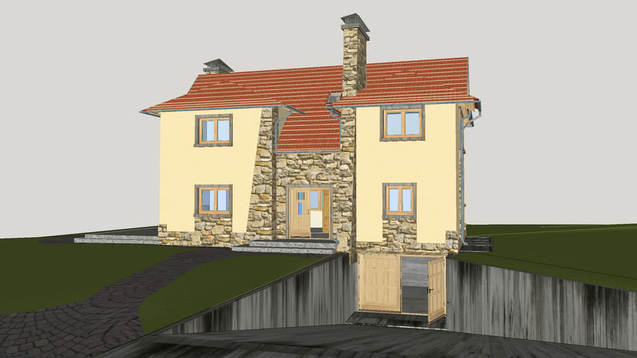 New Version Detailed House With Partial Basement 3d Warehouse