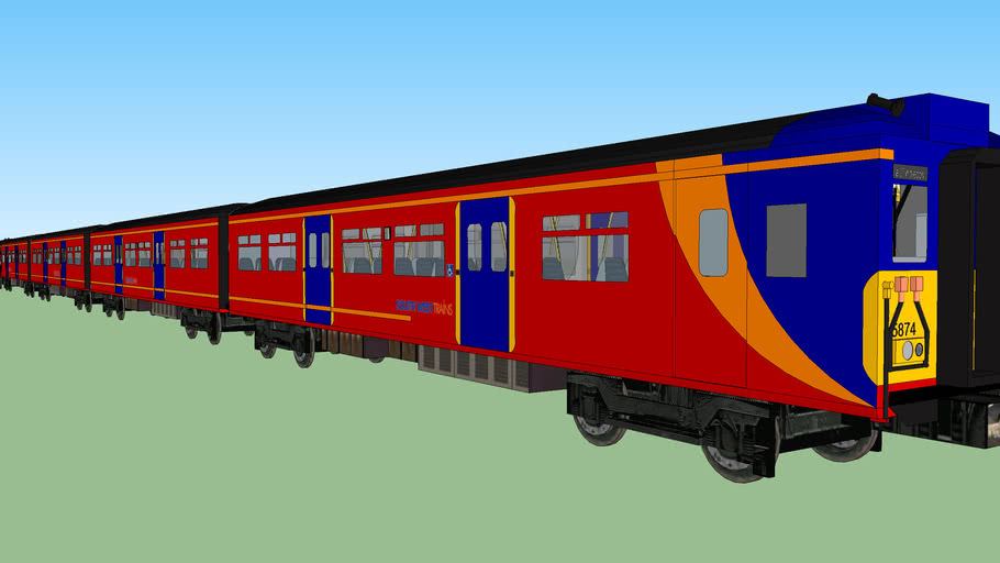 Class 455 South West Trains 8 Car 3d Warehouse 5566