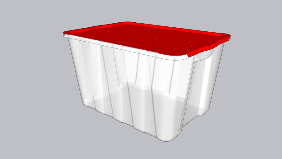 HDX GSC 49L storage box (RED) 3D Warehouse