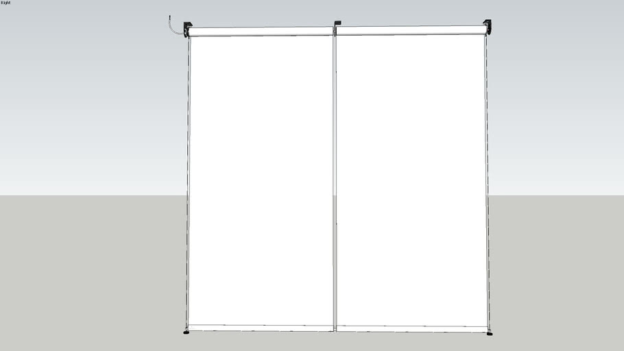 Roller Blinds with Intermediate by Sandei Blinds 3D Warehouse