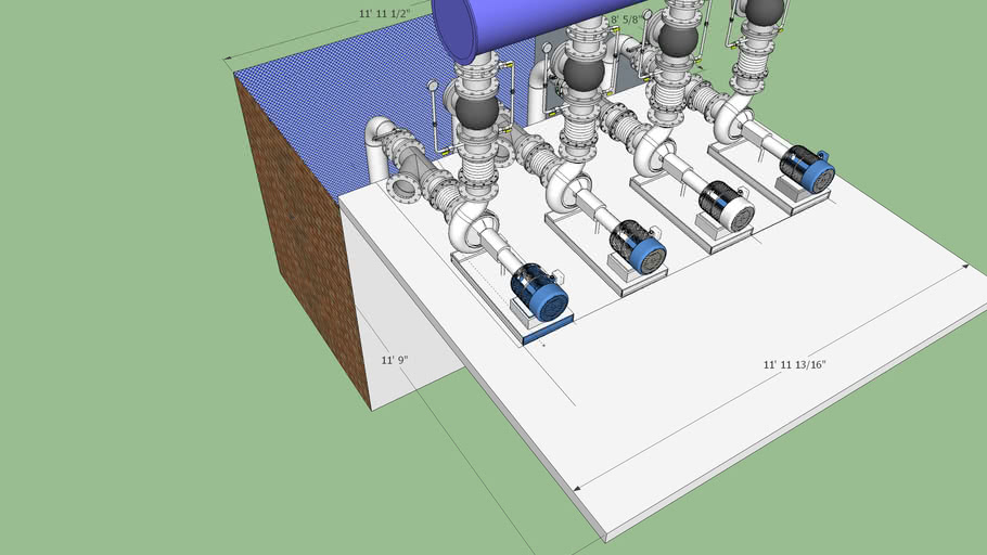 Centrifugal pump setup 3D Warehouse