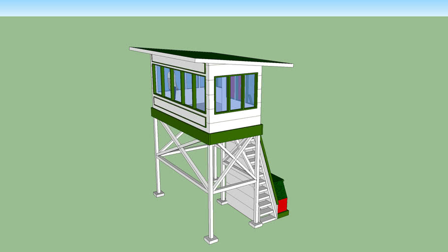 Slot car Lookout Tower 1/32 scale 3D Warehouse