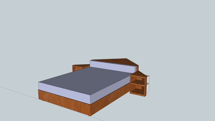 Corner Bed Low Headboard 3d Warehouse, Full Size Bed Corner Headboard