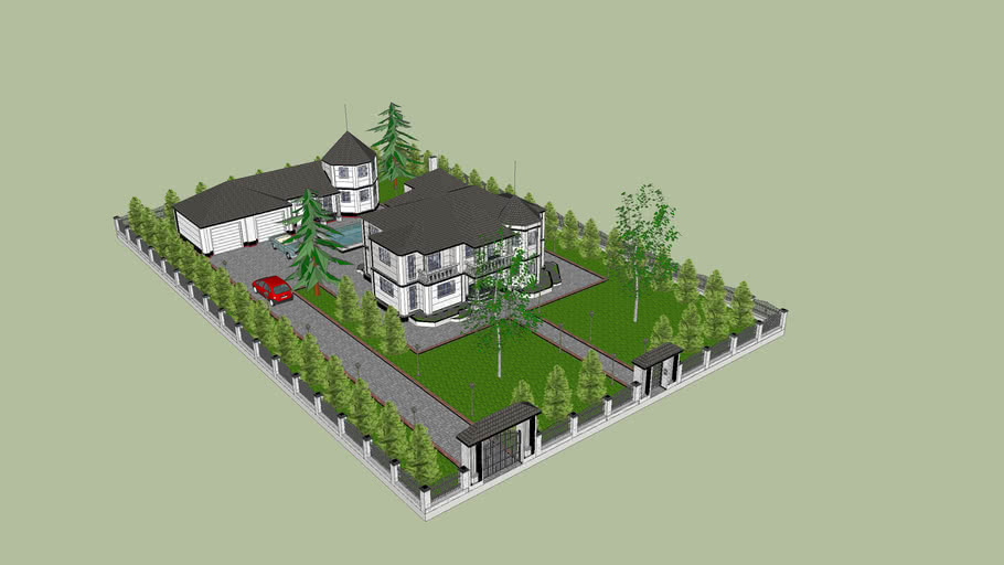 House Stil Black and White 3D Warehouse