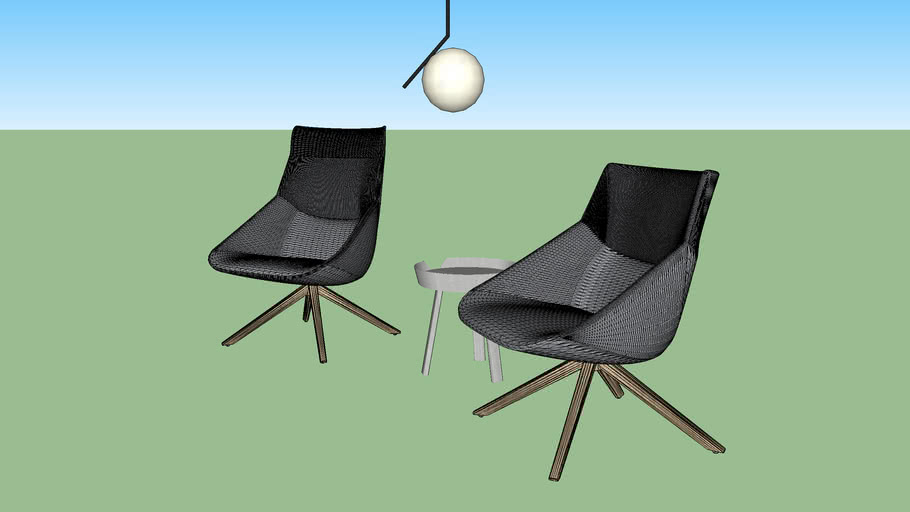 Forma 5 Bow Soft Seating Wooden Legs 3d Warehouse