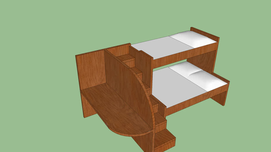 cama litera con escalera | 3D Warehouse
