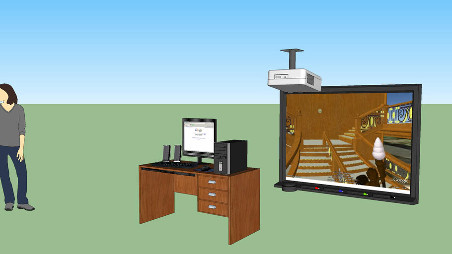Smart Board And Computer 3d Warehouse