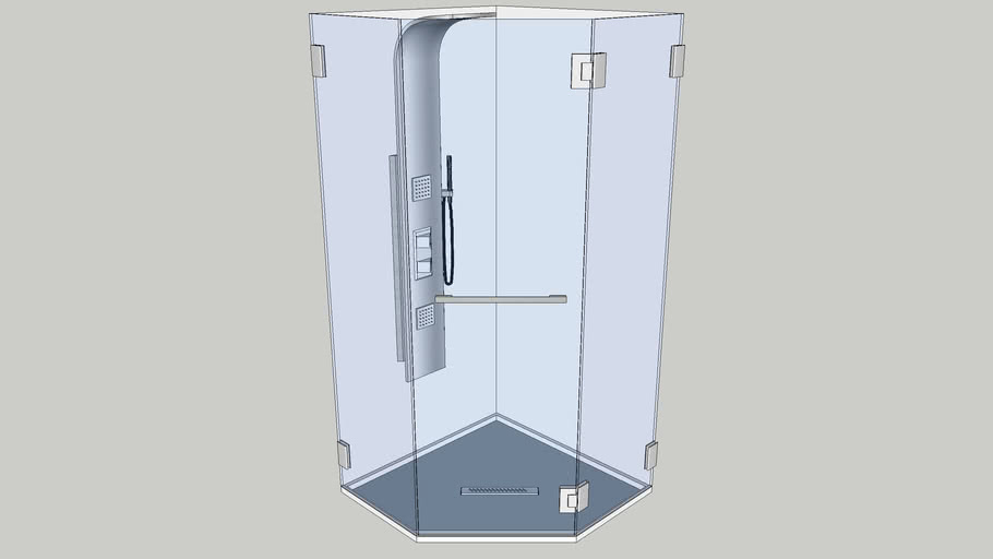 Frameless Neo Angle Complete Shower Enclosure 3D Warehouse