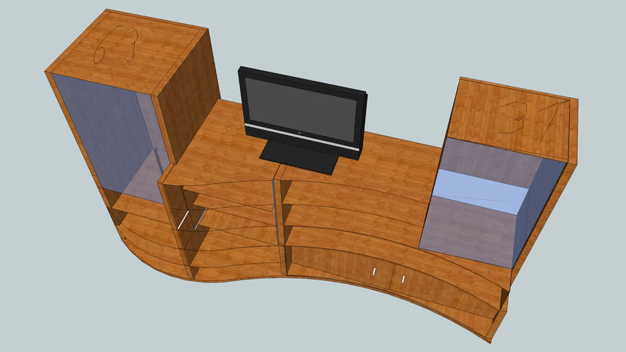 TV shelf 3D Warehouse