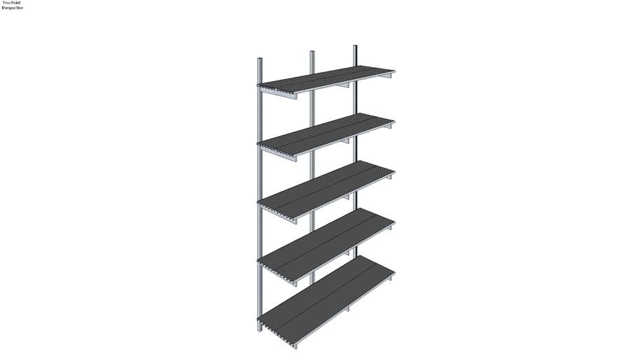 ISS Designs Modular Shelving Wall Mounted System With Aluminum