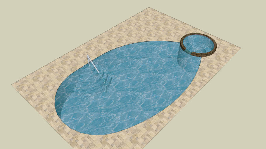 Swimmingpool with jacuzzi