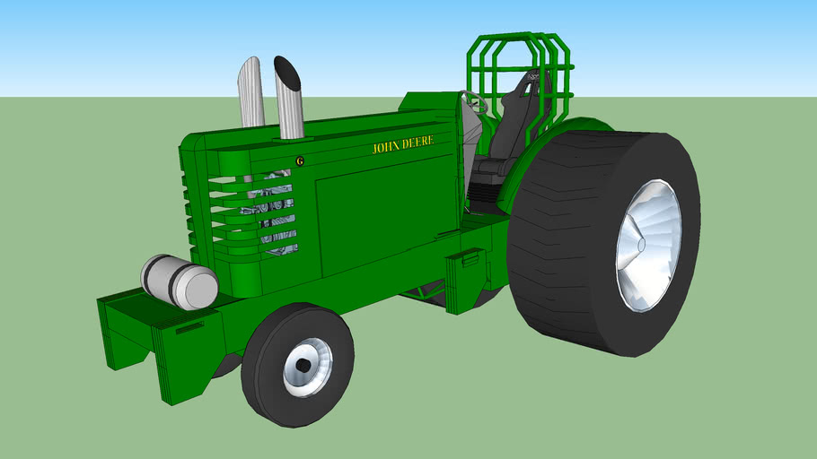 Antique John Deere Pulling Tractor 3d Warehouse