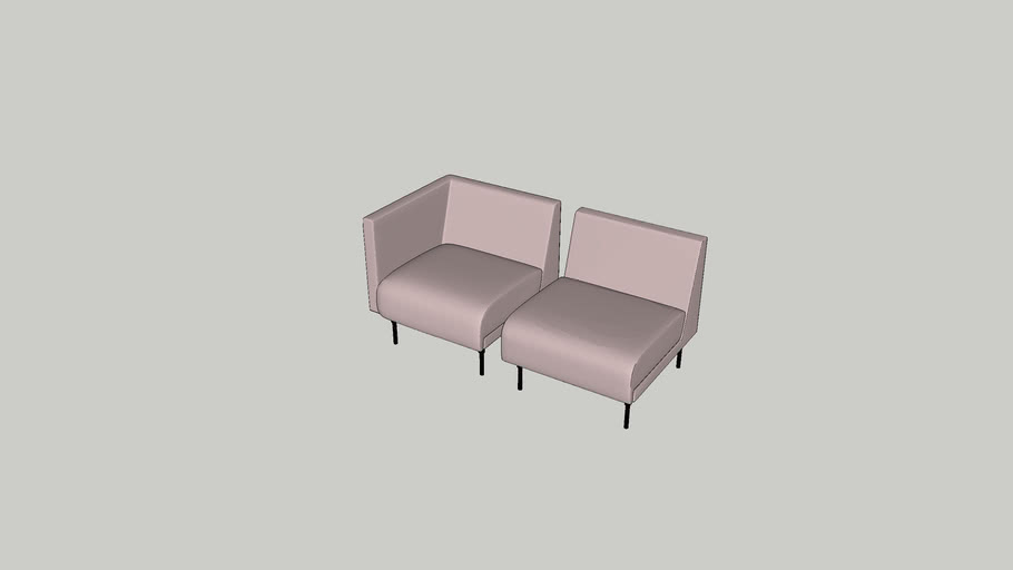 Galore Modular Sofa, Pale rose Warm Nordic design by Rikke Frost