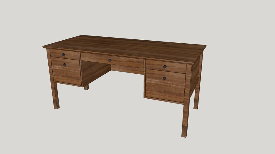 Crate & Barrel - Ainsworth Walnut Desk | 3D Warehouse