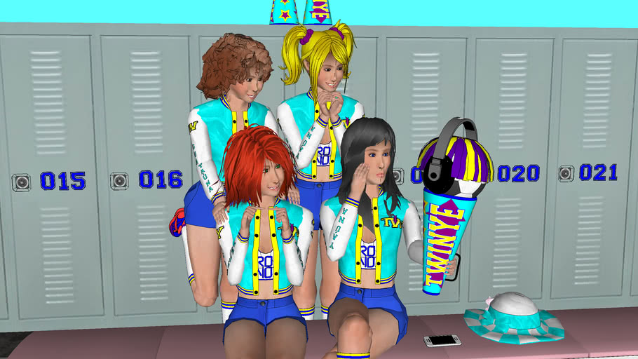 Cheerleaders Secret Wish Twinye Girls K Pop Group 3d Warehouse