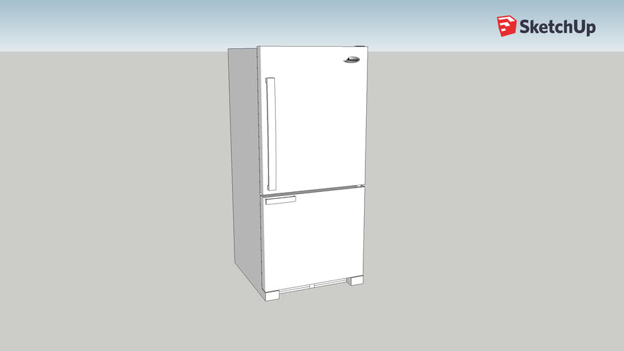 Amana 18.67 Cu. Ft Bottom Freezer Refrigerator 3D Warehouse