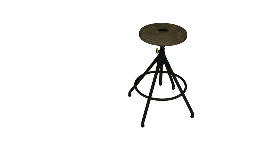 AKRON COUNTER STOOL WITH LEATHER SEAT M215-C-J