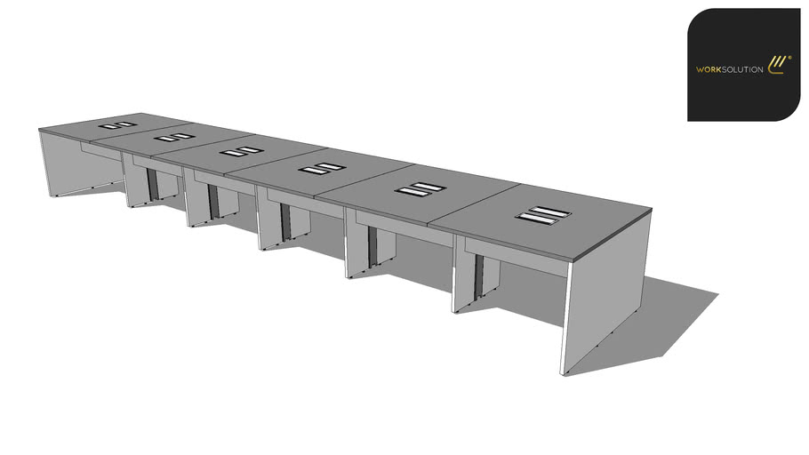 12L 1,00x1,20m Mesa Plataforma Linha New Link 3D Warehouse