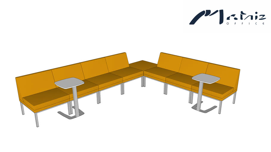 Sofá modular com mesa de apoio - Cavaletti