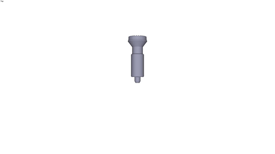 Smooth bodied index pin without skirt finish steel treated indexing pin form L - Ø 22 mm