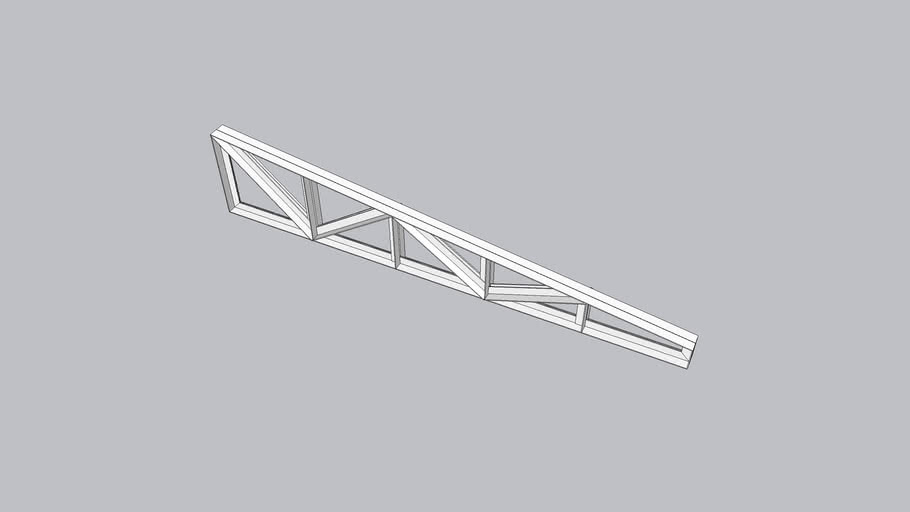 Mono Slope Angle bar Truss 3D Warehouse