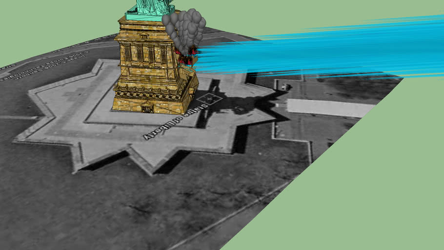 Godzilla vs. Statue of Liberty 3D Warehouse