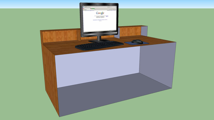 Desk with Computer