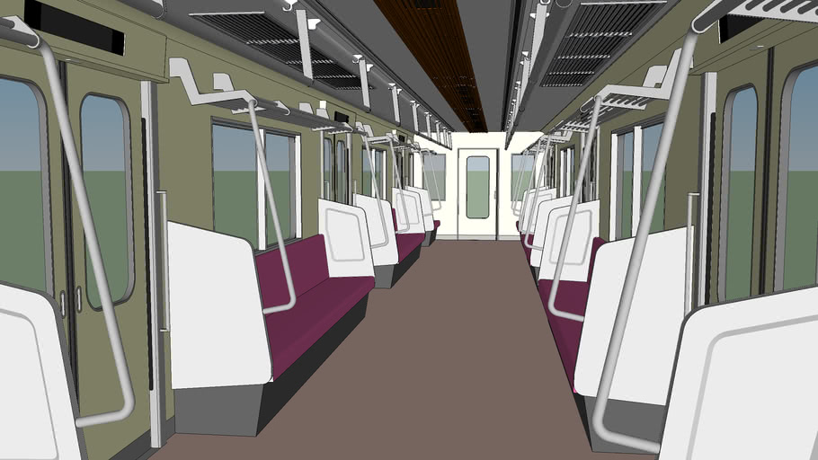 電車 内装 ロングシート Inside Of Train 3d Warehouse