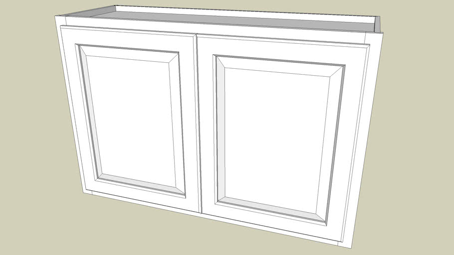 Briarwood Wall Cabinet W3624b 12 Deep Butt Doors 3d Warehouse