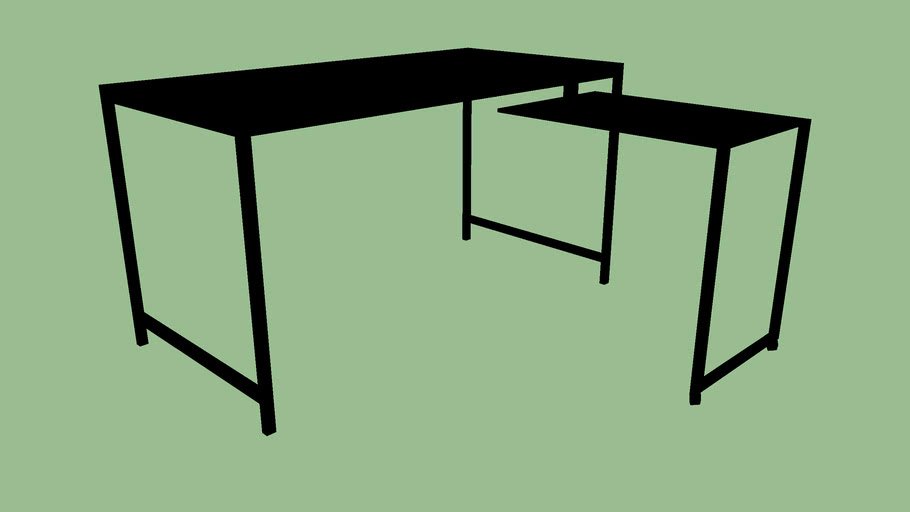 Table De Bureau Noir 3d Warehouse