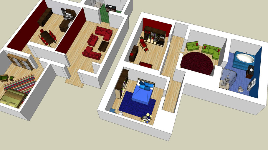 Two Story House Plan 3d Warehouse