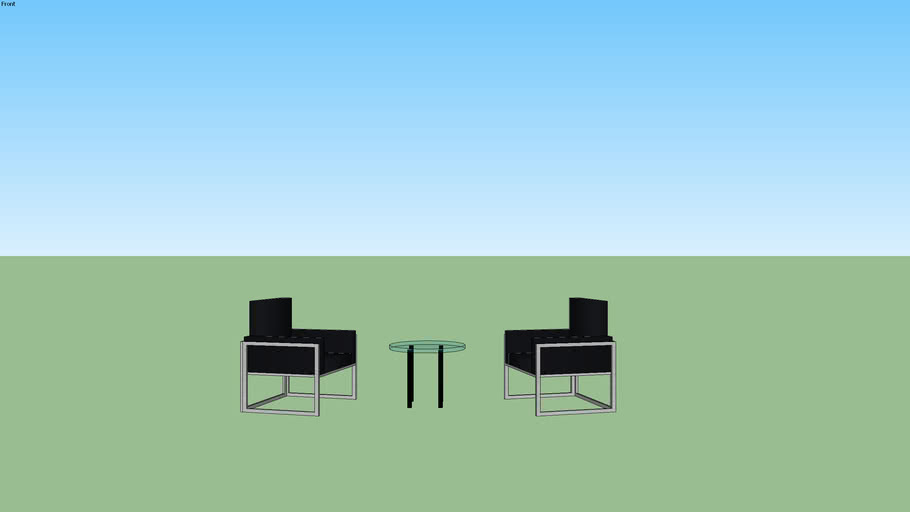 Lounge Chair + Coffee Table