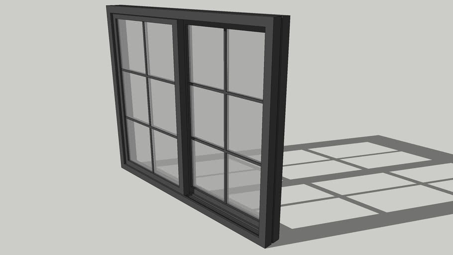 Sliding Window 1200mm x 1000mm 3D Warehouse