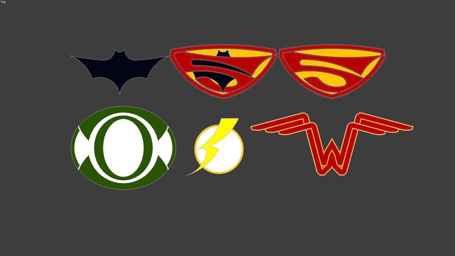 DC hero symbols | 3D Warehouse