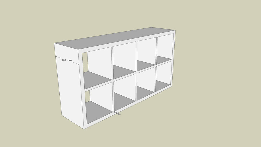 Ikea Kallax 4 X 2 Shelf 3d Warehouse